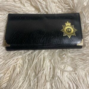 Vintage Leather ER Metro Police Wallet from England